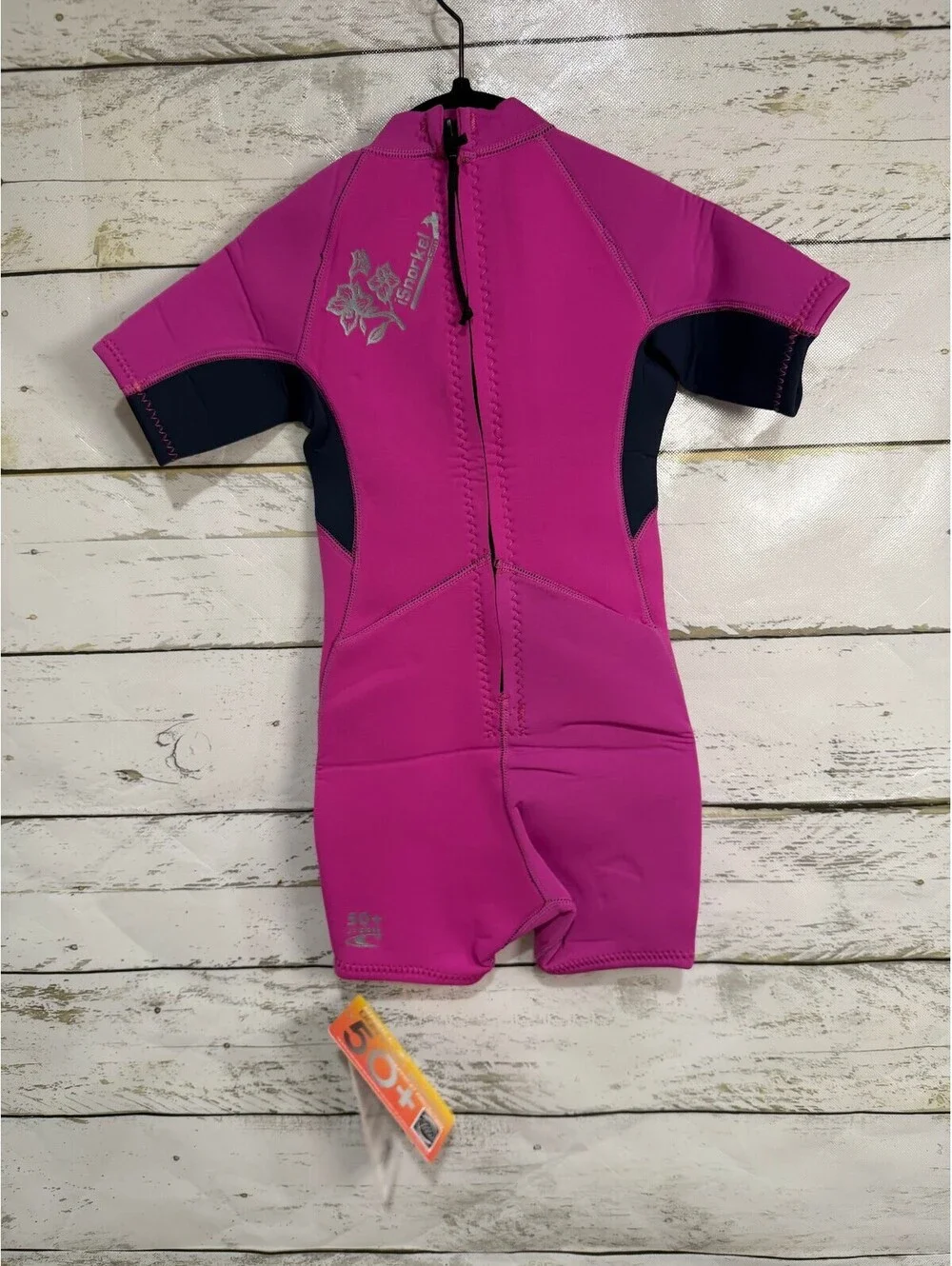 NEW O'Neill Wetsuits Girls 2mm Reactor Berry Slate Pink Sz 2 Snorkle SPF 50+ NWT